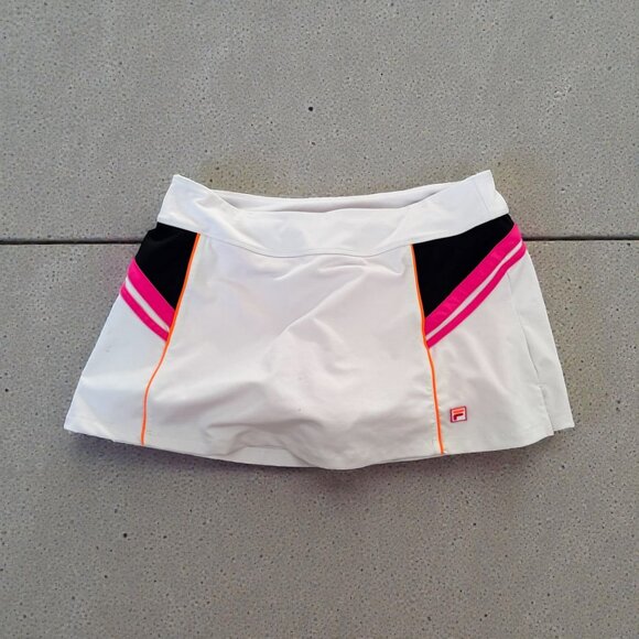 FILA White Neon Pink Pickleball Tennis Skort Size XL - Picture 1 of 7